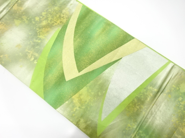 アンティーク　引箔　抽象模様織り出し袋帯（材料）